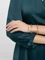 Золотой набор браслетов 3 шт