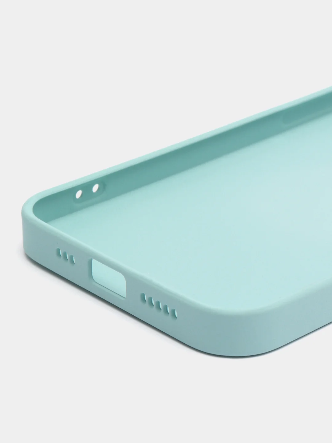 Бирюзовый чехол силиконовый для iPhone 7/8/7 Plus/11/12/13 Pro Max/12 Pro, со стеклянной панелью