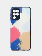 Синий чехол для Samsung A12, A32, A22, M12, M32 с картинкой / рисунком