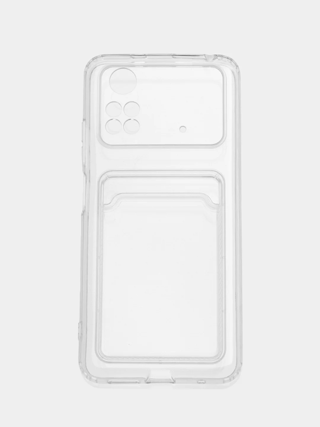 Красный чехол Xiaomi POCO M4 PRO 4G / POCO M4 pro 2022, с защитой камеры и карманом для карты