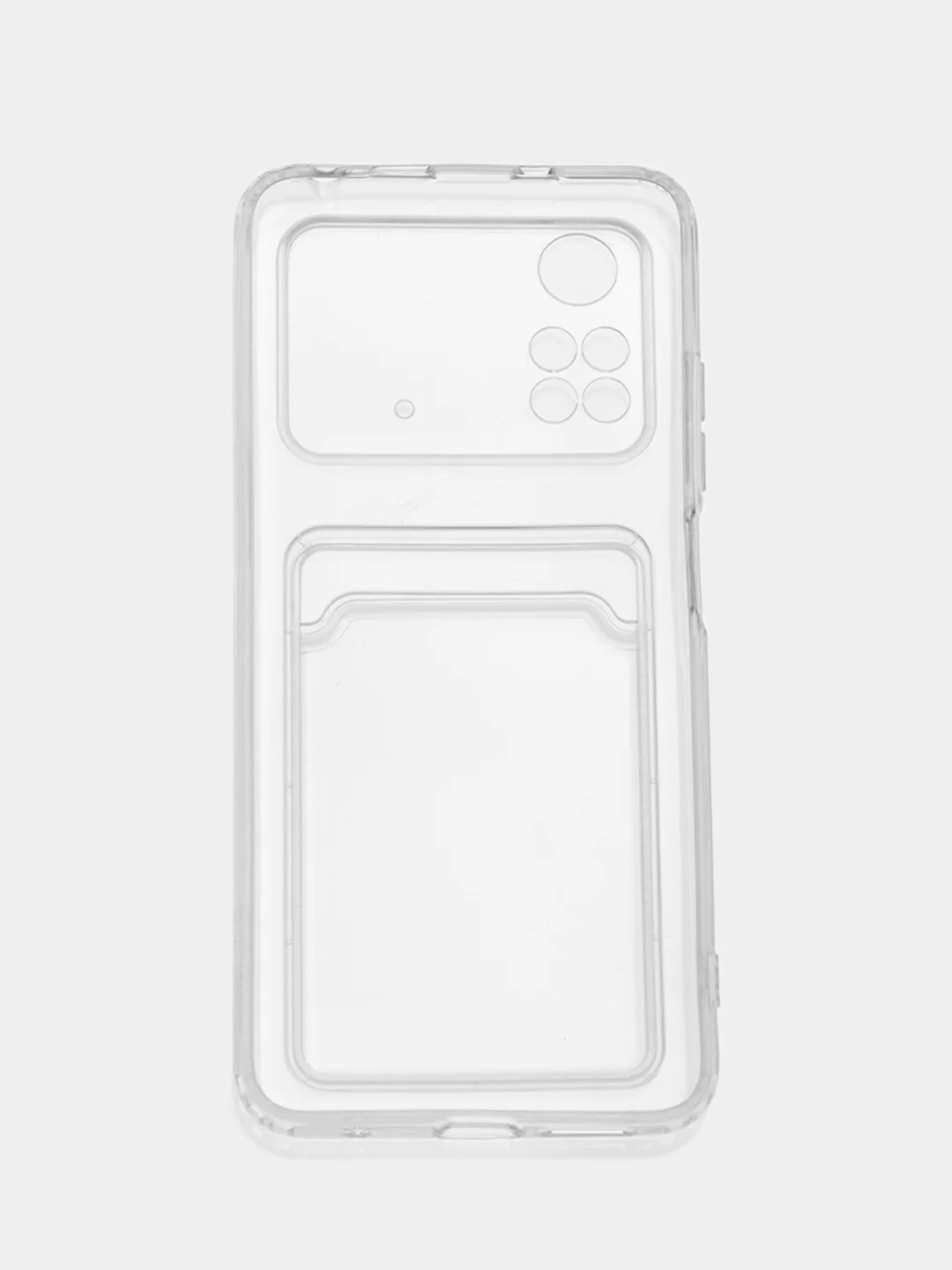Красный чехол Xiaomi POCO M4 PRO 4G / POCO M4 pro 2022, с защитой камеры и карманом для карты