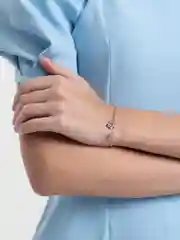 Серебряный браслет на руку серебряный "Good Luck" в подарочной коробочке