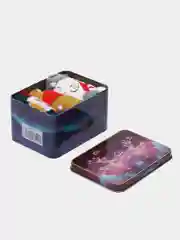 Фиолетовый носки женские новогодние, в подарочной коробке, по 3 пары