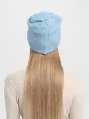 Голубой шапка женская, шапка зимняя