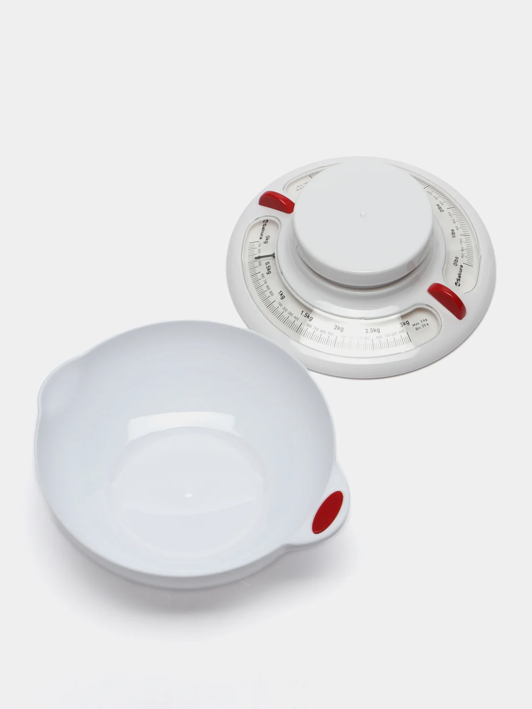 Белый весы кухонные Sakura SA-6004WR, 3кг