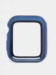 Синий бампер чехол на часы Apple Watch 41мм, кейс накладка с защитным стеклом