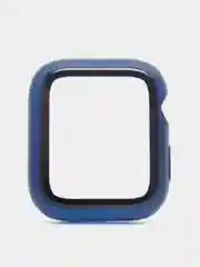 Синий бампер чехол на часы Apple Watch 41мм, кейс накладка с защитным стеклом