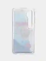 Синий чехол Xiaomi Mi Note 10 / Mi Note 10 Pro / Mi CC9 PRO переливающийся жидкий с блестками