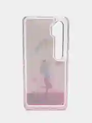 Фуксия чехол Xiaomi Mi Note 10 / Mi Note 10 Pro / Mi CC9 PRO переливающийся жидкий с блестками