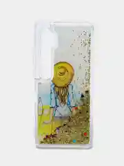 Золотой чехол Xiaomi Mi Note 10 / Mi Note 10 Pro / Mi CC9 PRO переливающийся жидкий с блестками