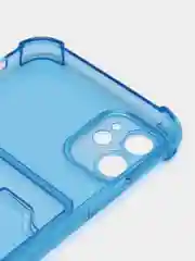 Небесно-голубой чехол с карманом для карт iPhone XR, 11, 12, 13, 14, Pro, Pro Max, Plus, 7, 8, айфон