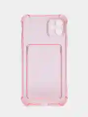 Розовый чехол с карманом для карт iPhone XR, 11, 12, 13, 14, Pro, Pro Max, Plus, 7, 8, айфон