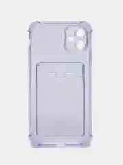Синий чехол с карманом для карт iPhone XR, 11, 12, 13, 14, Pro, Pro Max, Plus, 7, 8, айфон