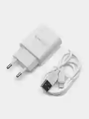 Белый зарядное устройство Borofone BA58A для iPhone, 2USB, быстрая зарядка 2.4A