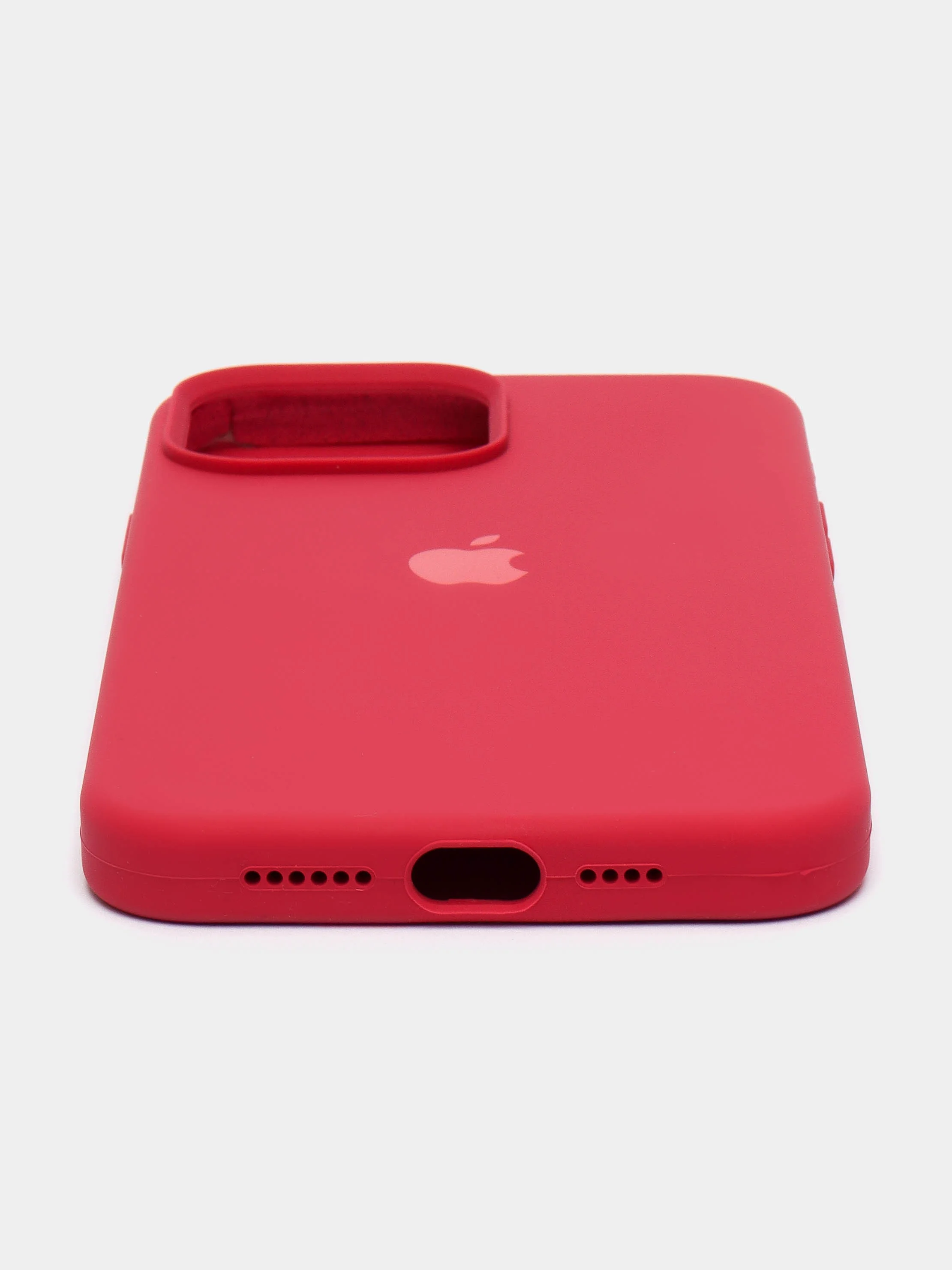 Фуксия чехол Silicone Case для iPhone 13 Pro Max с закрытым низом
