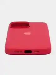 Фуксия чехол Silicone Case для iPhone 13 Pro Max с закрытым низом