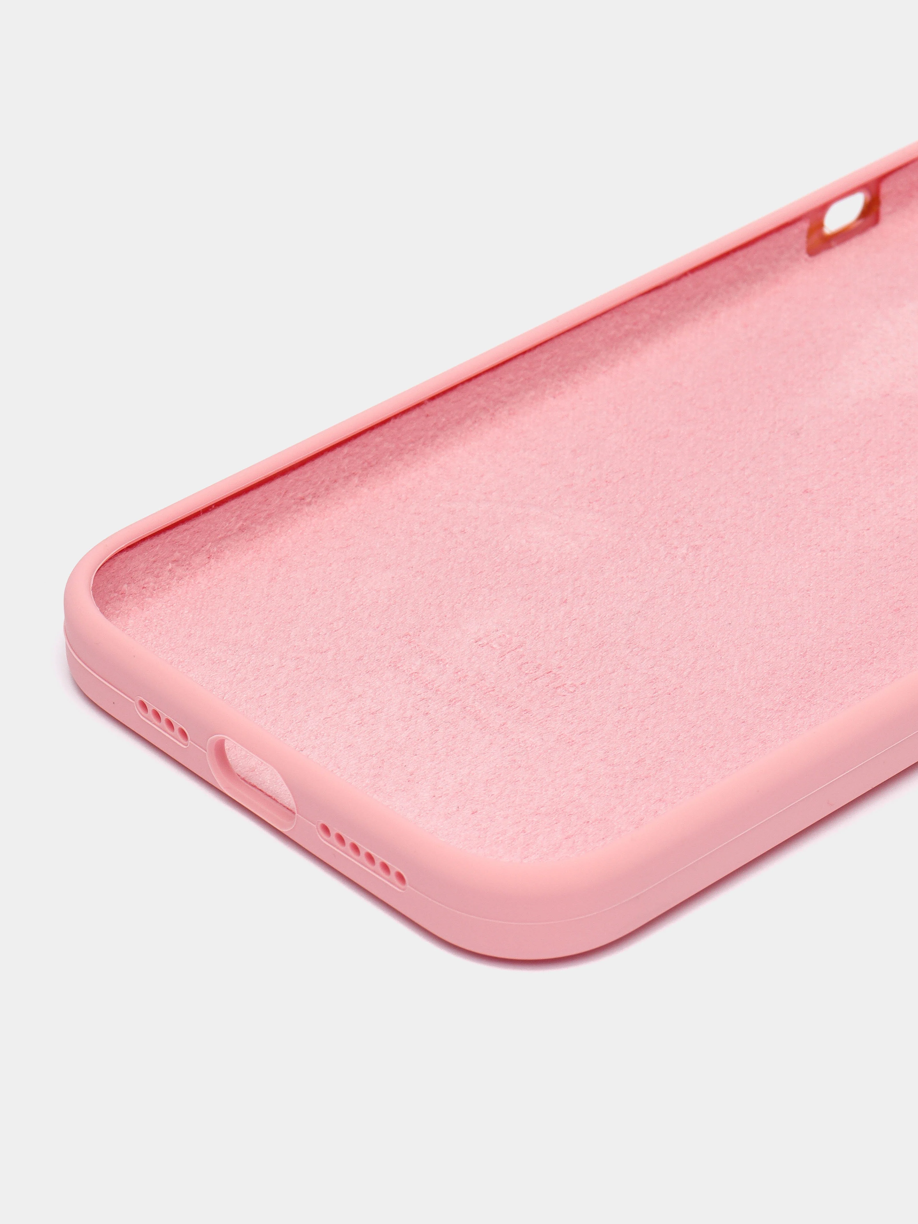 Пастельно-коралловый чехол Silicone Case для iPhone 13 Pro Max с закрытым низом
