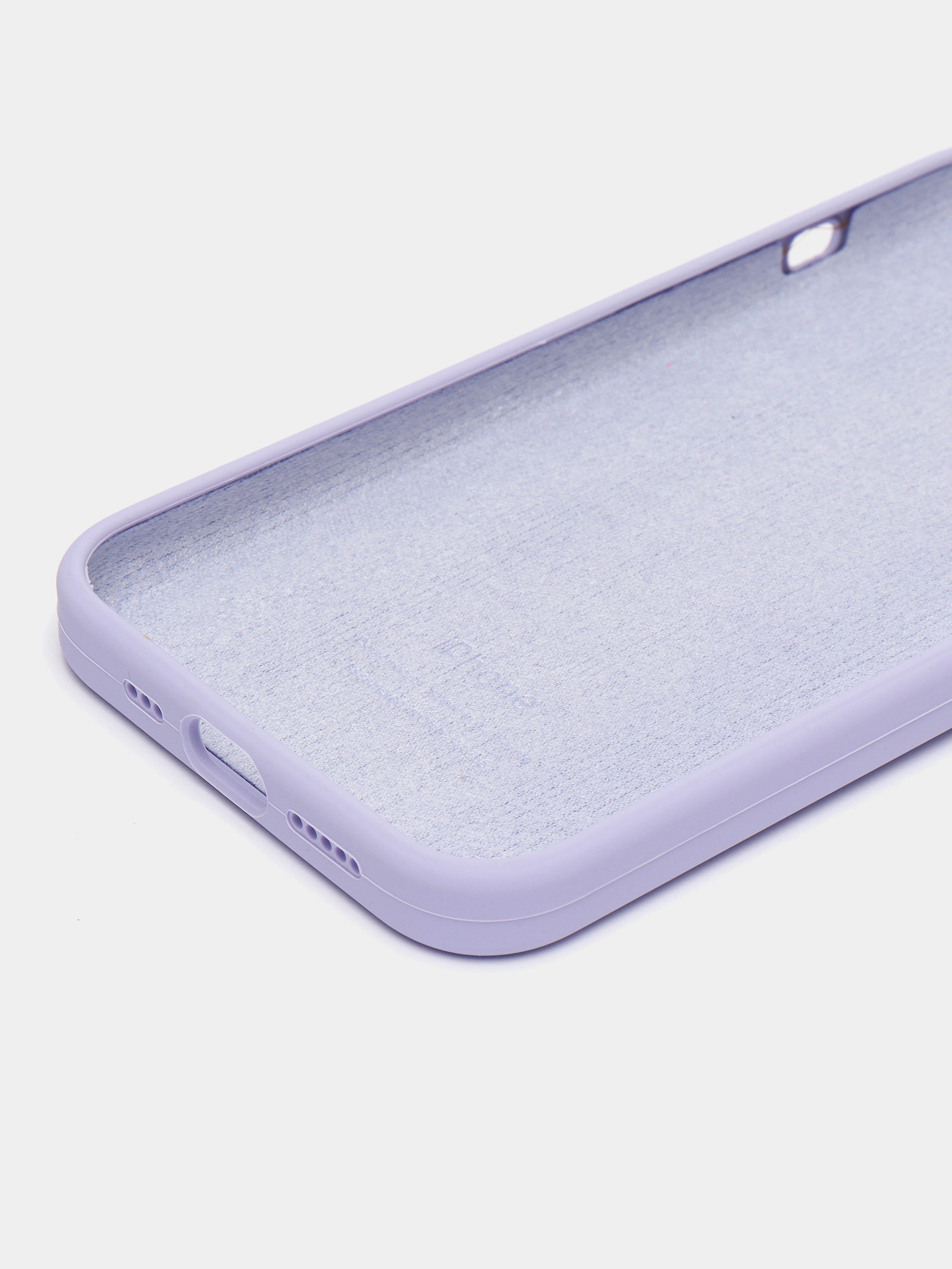 Лавандовый чехол Silicone Case для iPhone 13 Pro с закрытым низом