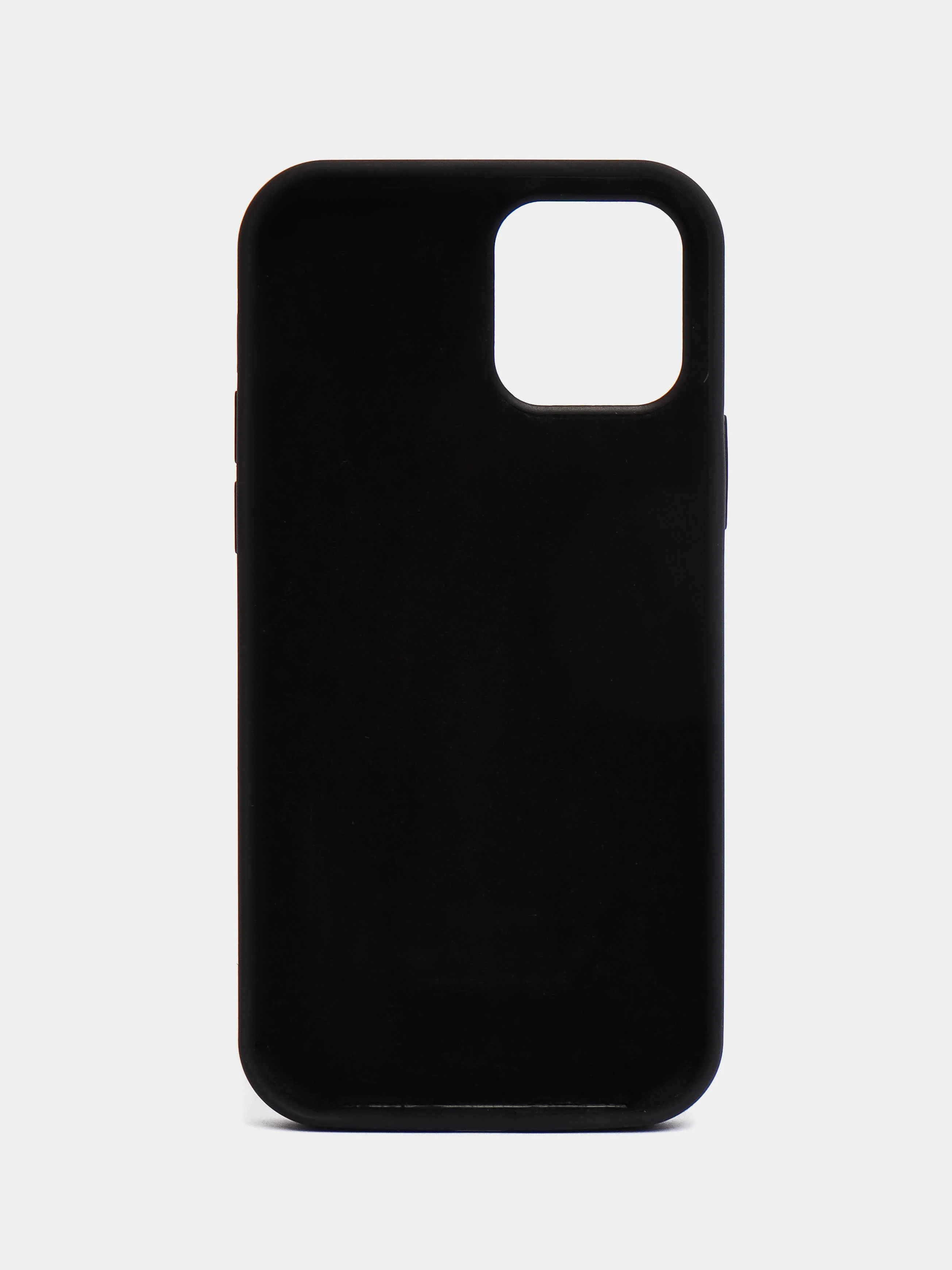 Черный чехол Silicone Case для iPhone 12 / iPhone 12 Pro, закрытый низ