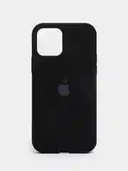 Черный чехол Silicone Case для iPhone 12 / iPhone 12 Pro, закрытый низ