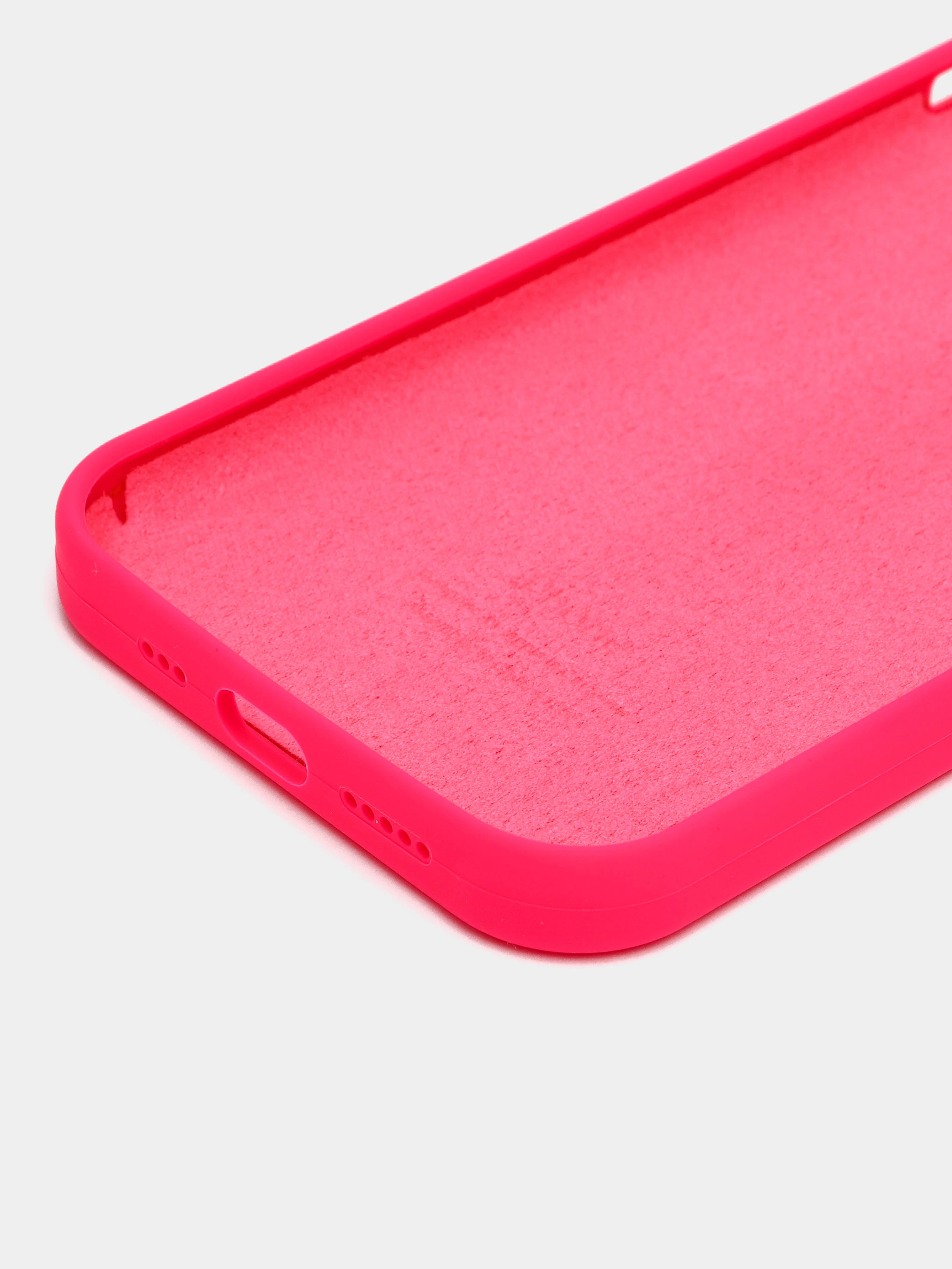 Фуксия чехол Silicone Case для iPhone 12 / iPhone 12 Pro, закрытый низ