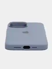 Светло-синий чехол Silicone Case для iPhone 13 Pro Max с закрытым низом