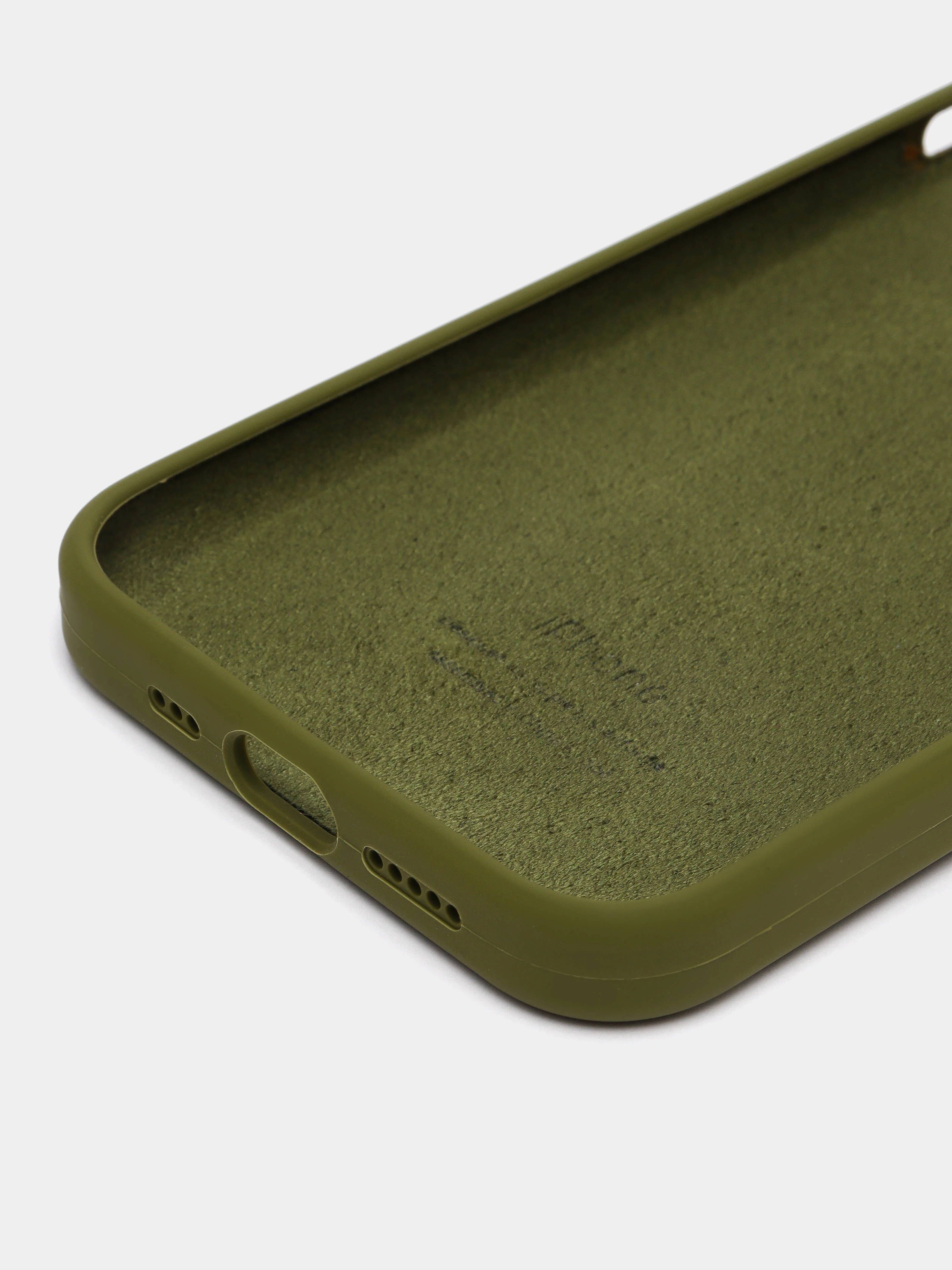 Хаки чехол Silicone Case для iPhone 13 Pro с закрытым низом