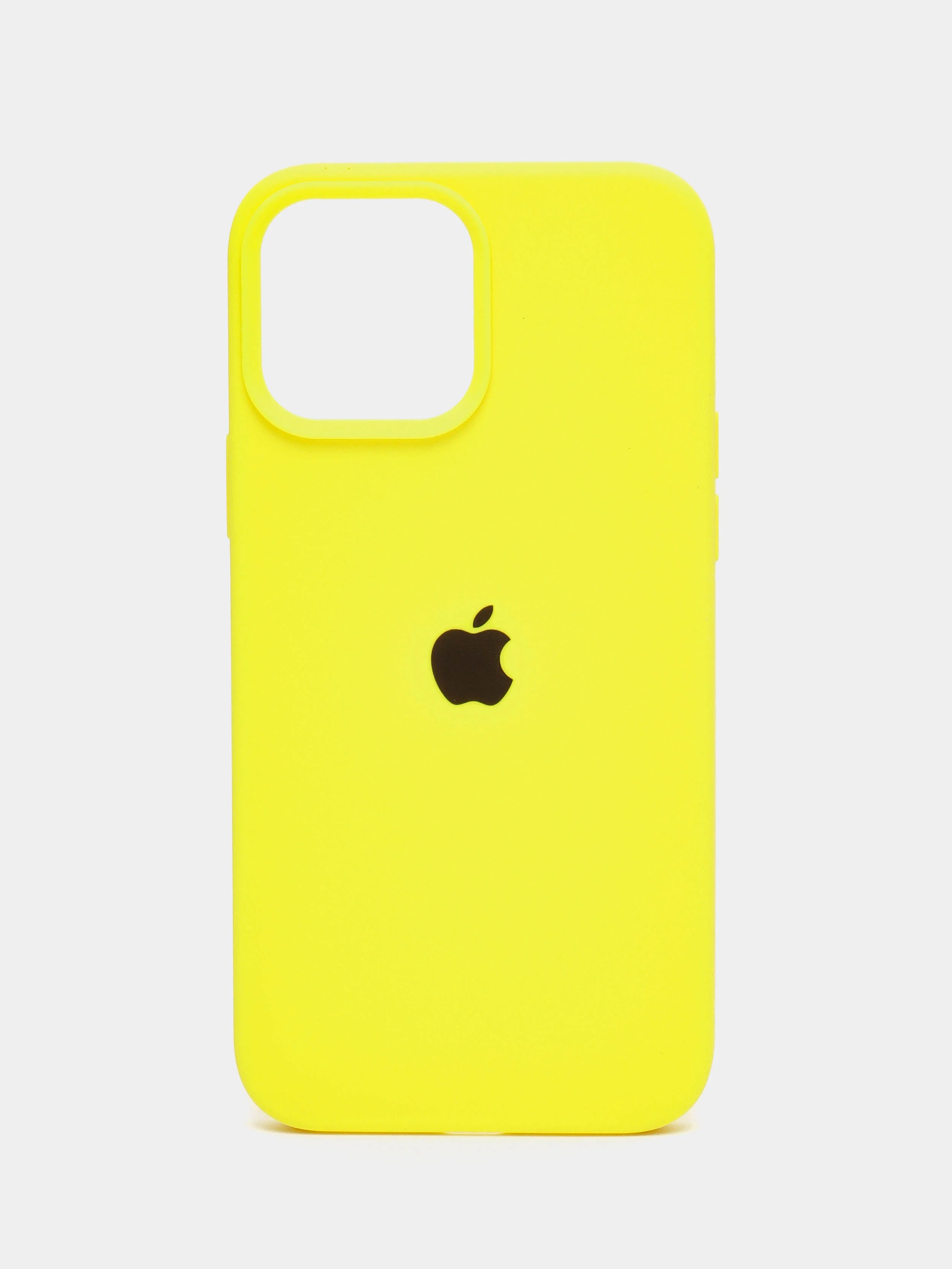 Лимонный чехол Silicone Case для iPhone 13 Pro Max с закрытым низом