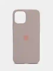Бежевый меланж чехол Silicone Case для iPhone 12 / iPhone 12 Pro, закрытый низ