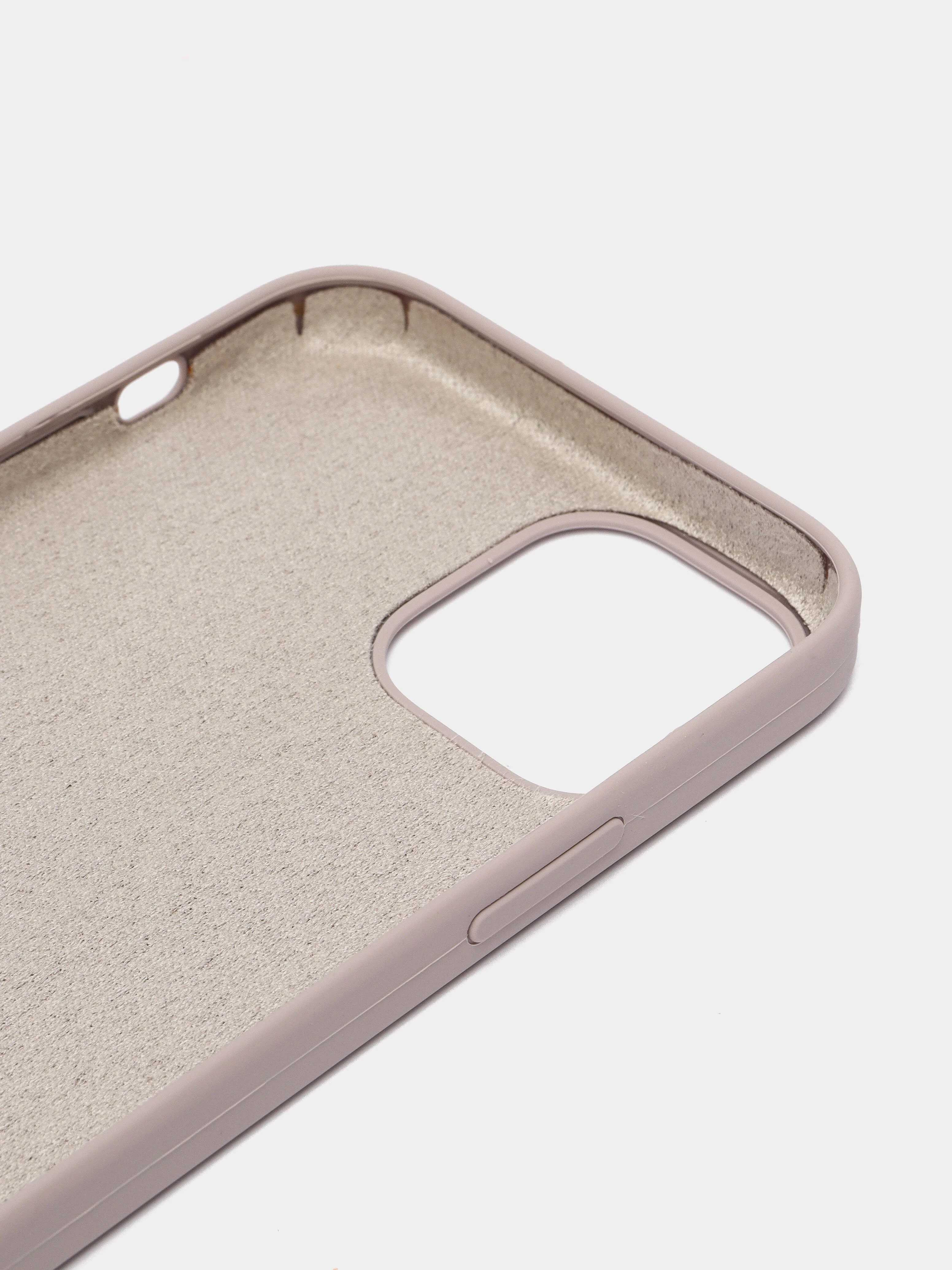 Бежевый меланж чехол Silicone Case для iPhone 12 / iPhone 12 Pro, закрытый низ