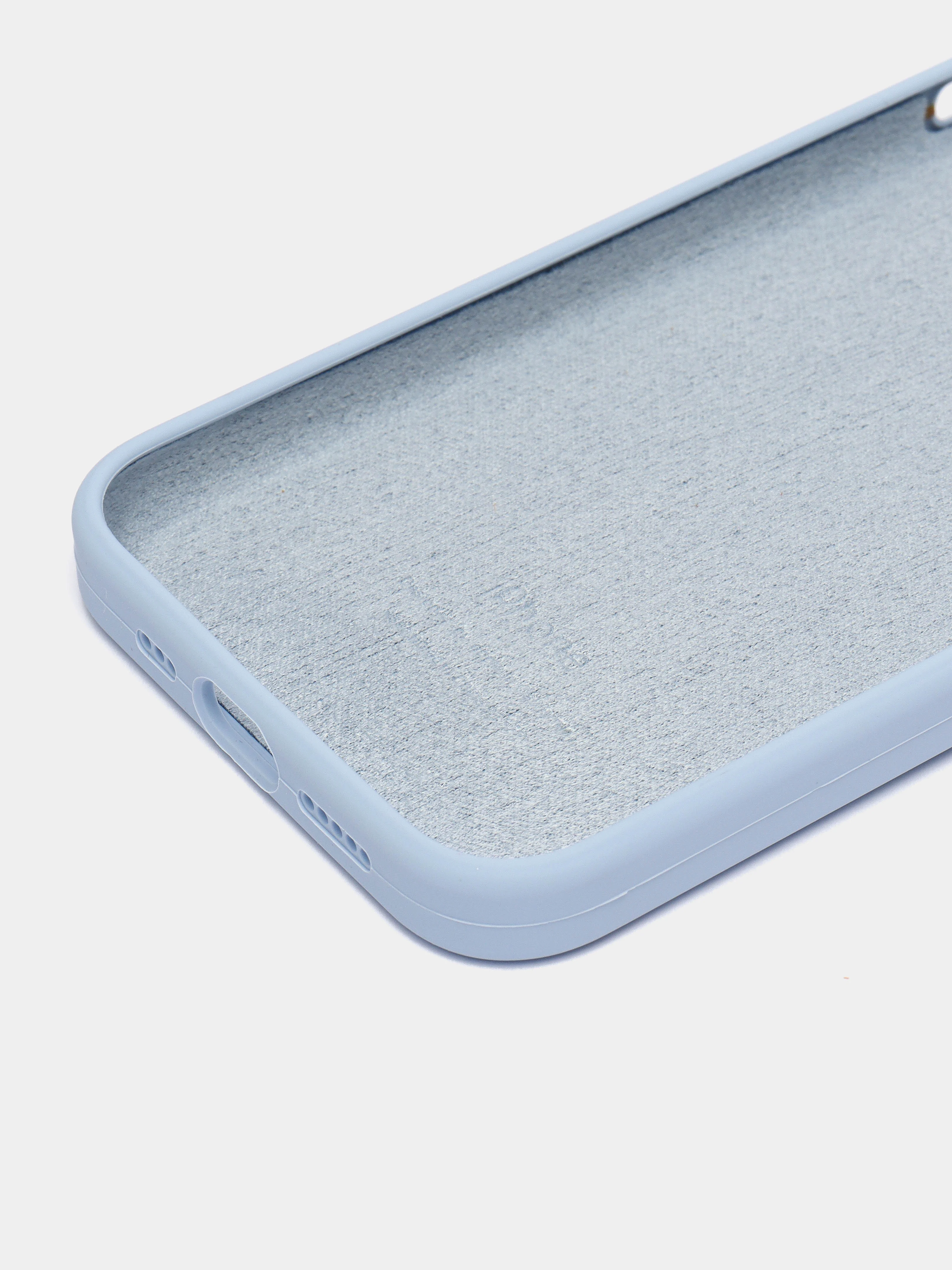 Небесно-голубой чехол Silicone Case для iPhone 13 Pro с закрытым низом