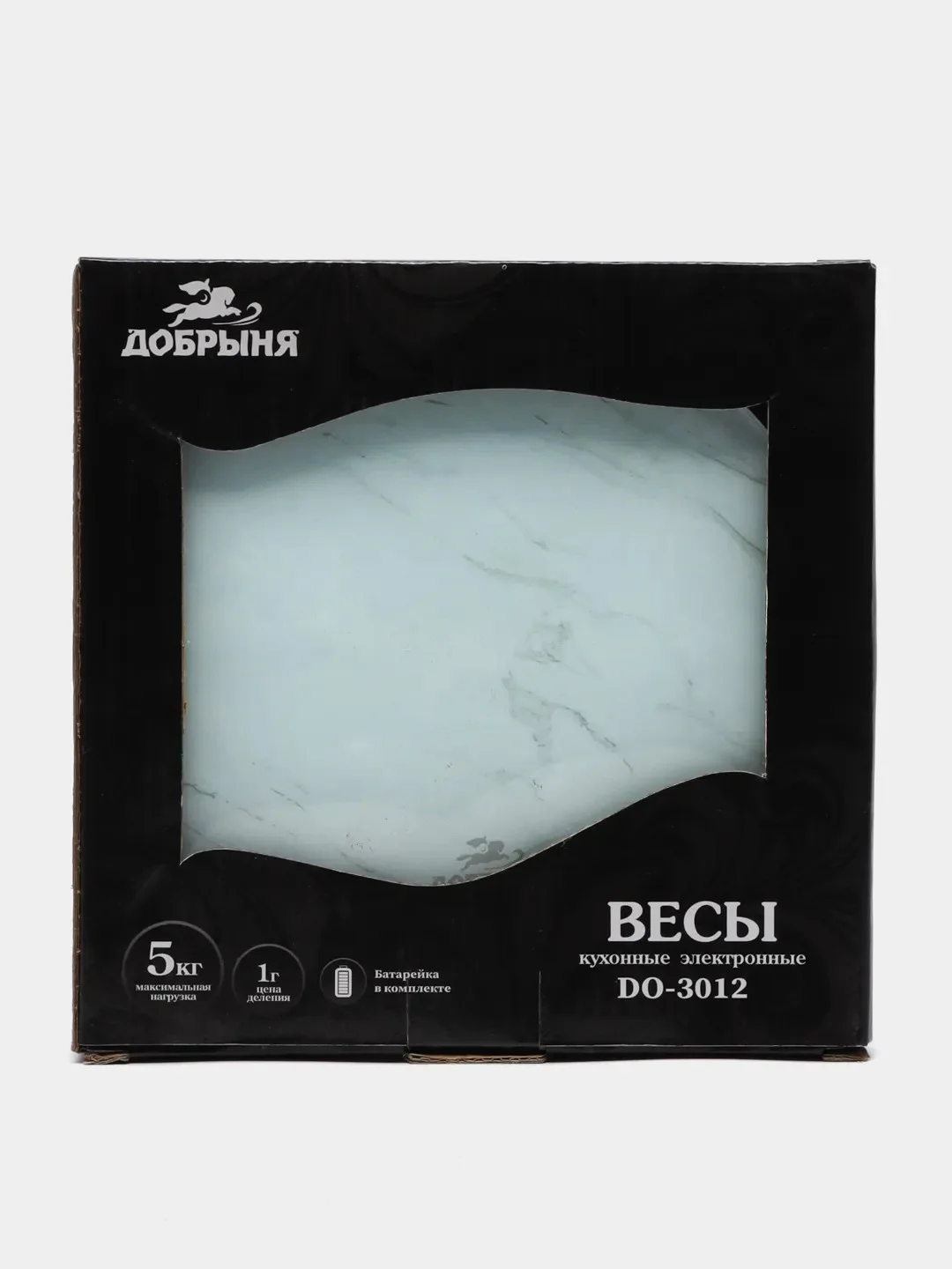 Весы кухонные Добрыня DO-3012, мрамор, круглые, до 5 кг