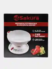 Белый весы кухонные Sakura SA-6004WR, 3кг