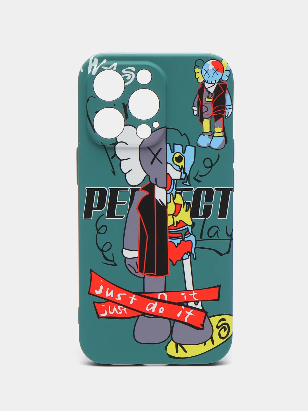 Тёмно-бирюзовый чехол Kaws для iPhone 13 Pro