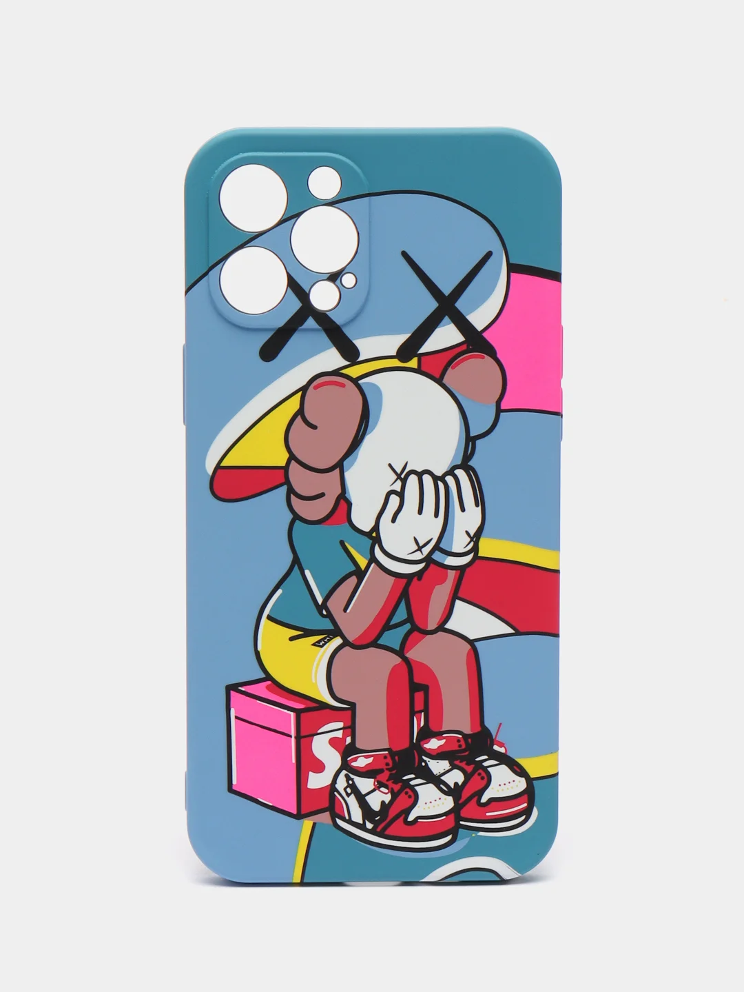 Синий чехол Kaws для iPhone 12 Pro Max