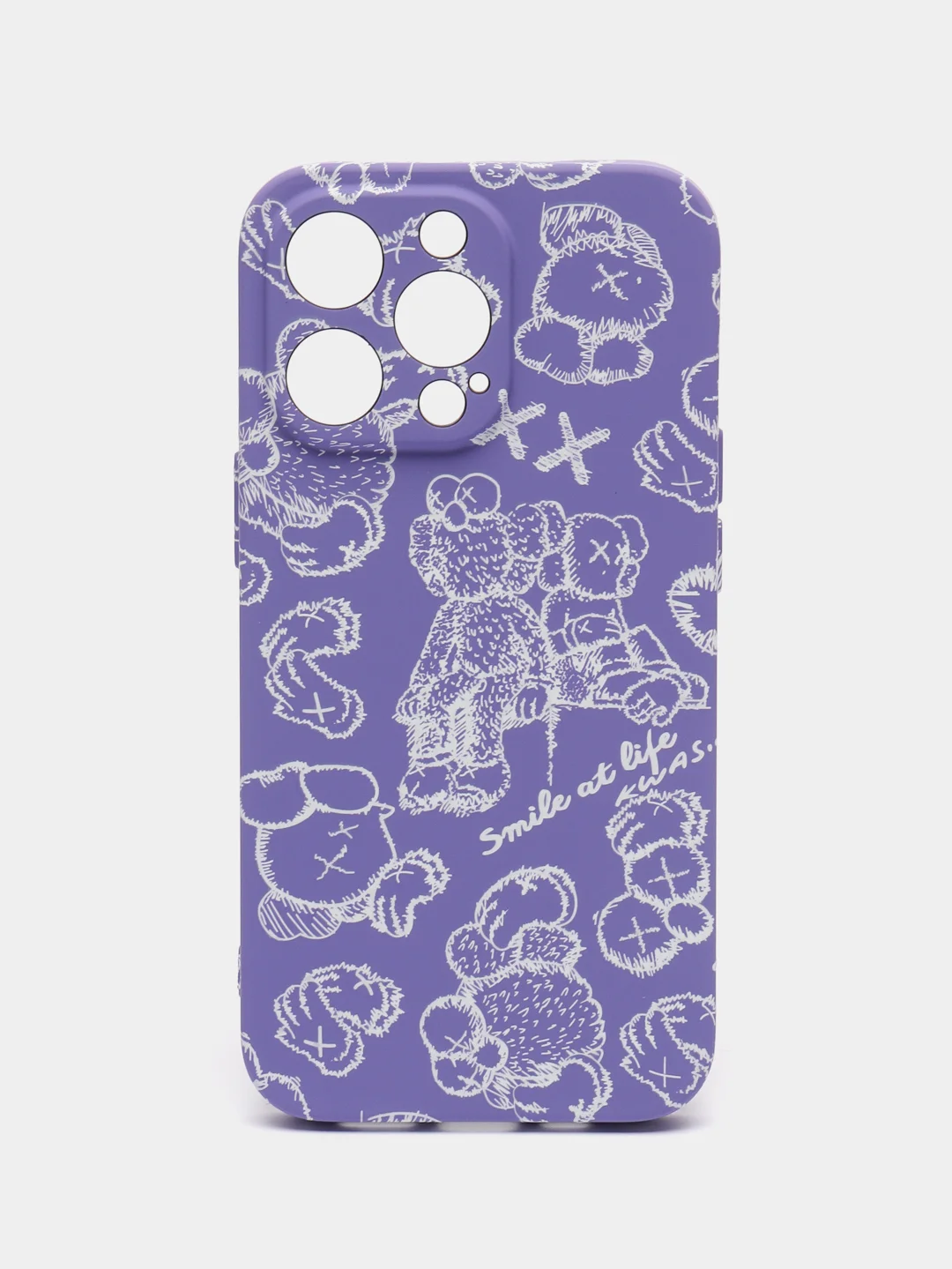 Сиреневый чехол Kaws для iPhone 13 Pro