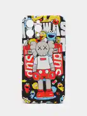Красный чехол Kaws для iPhone 12 Pro Max