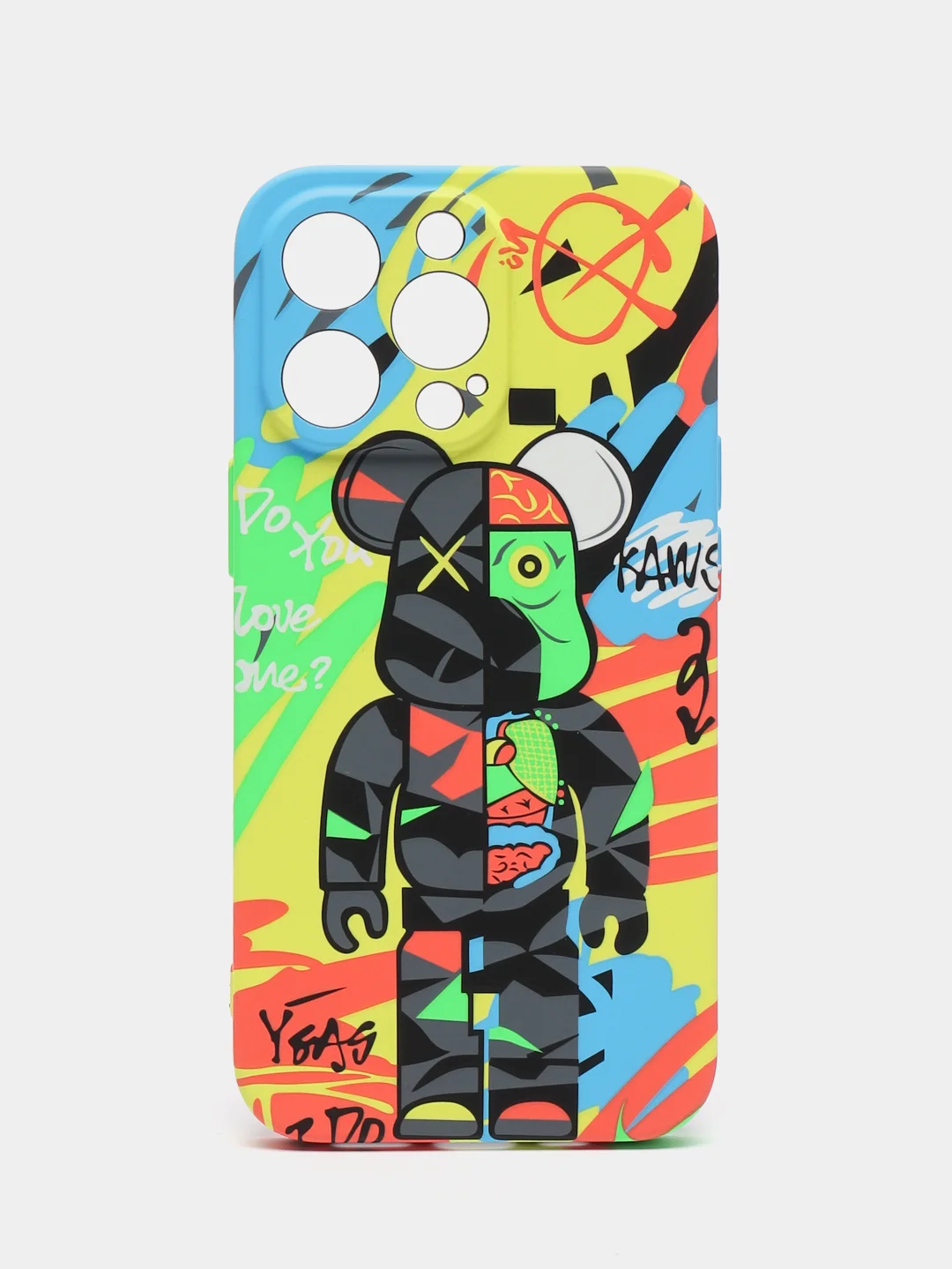Салатовый чехол Kaws для iPhone 13 Pro