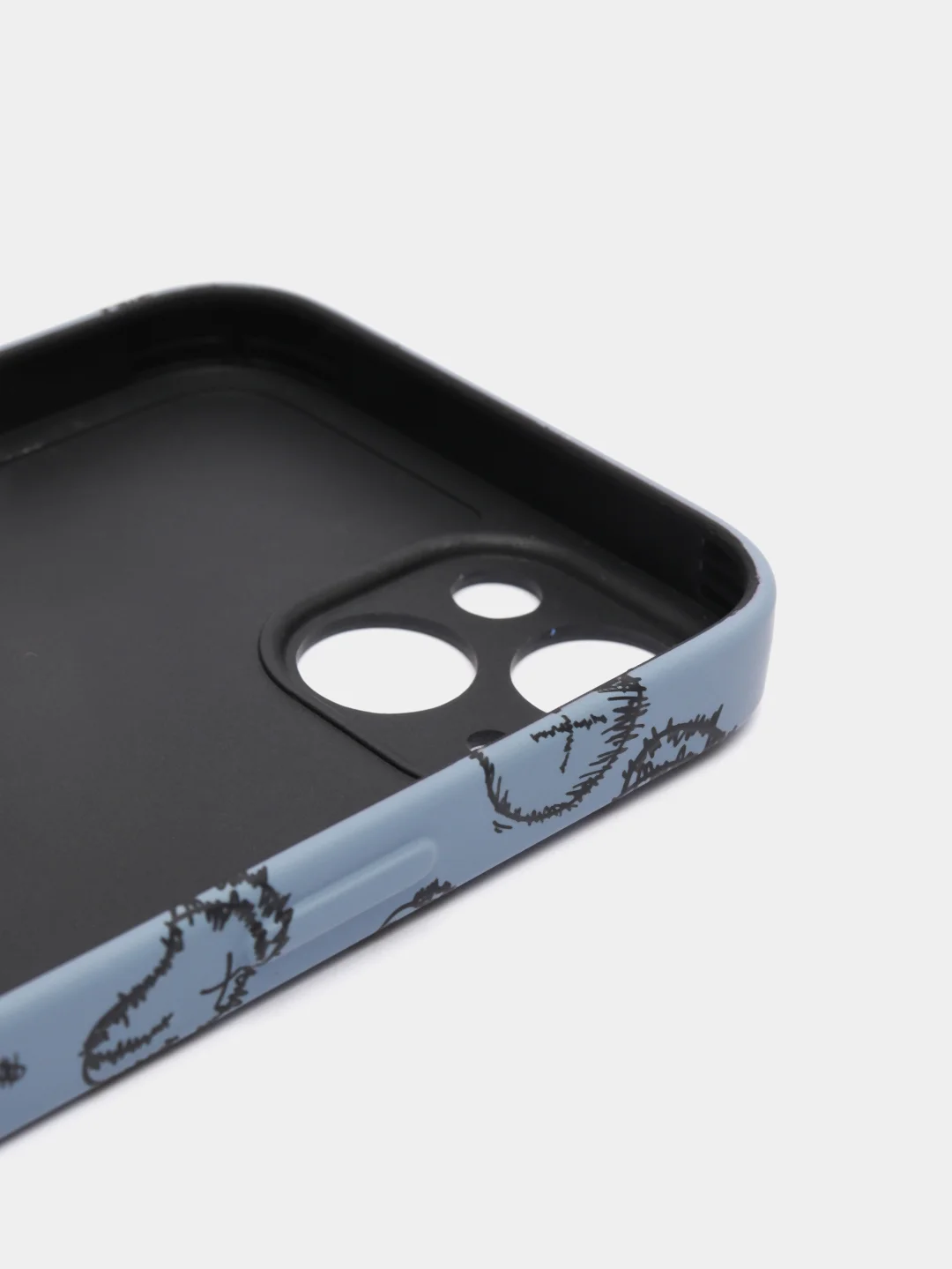 Небесно-голубой чехол KAWS для iPhone 13