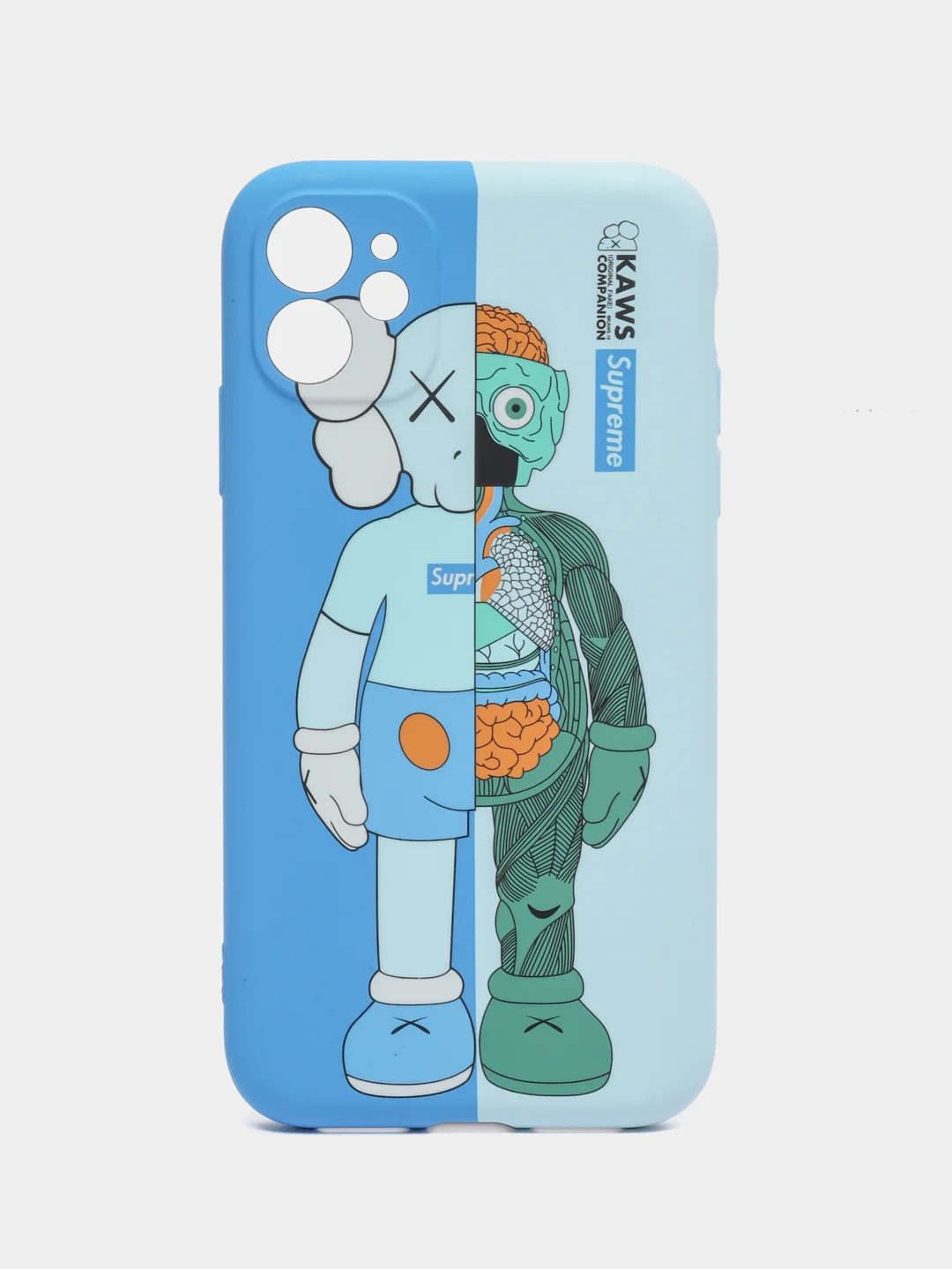 Голубой чехол для iPhone 11 KAWS