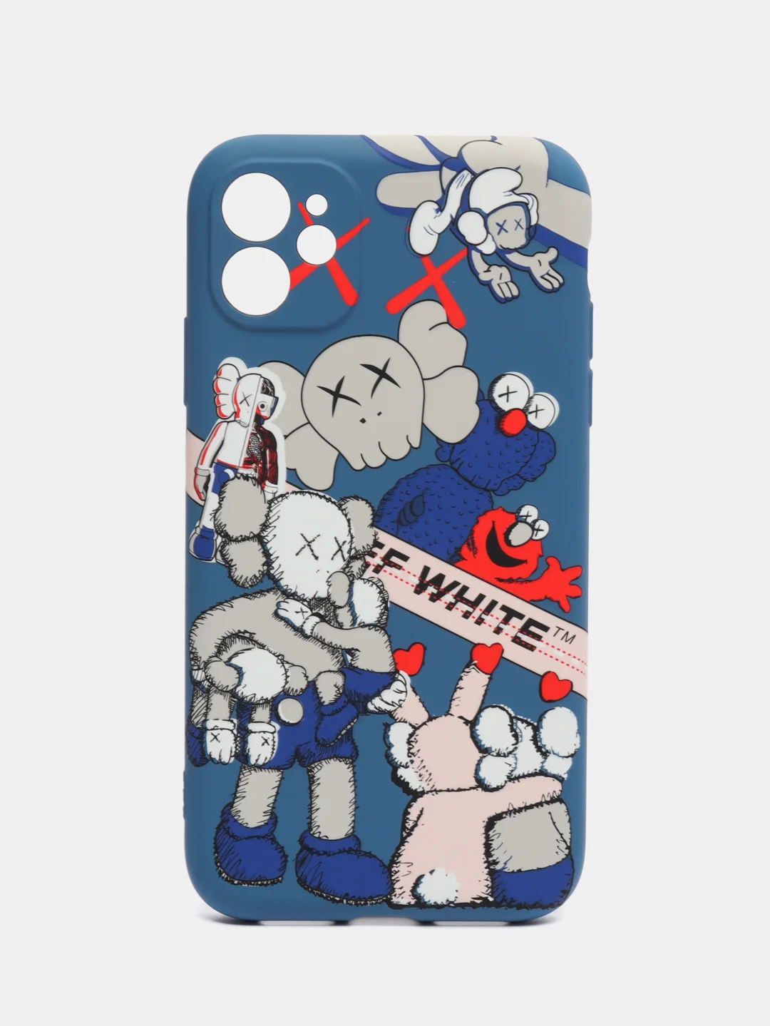 Синий меланж чехол для iPhone 11 KAWS