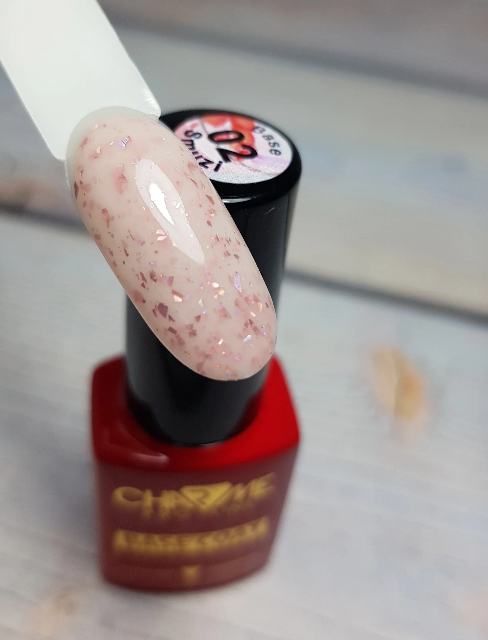 База цветная с голографической поталью Charme Smuzi 02, 10 г