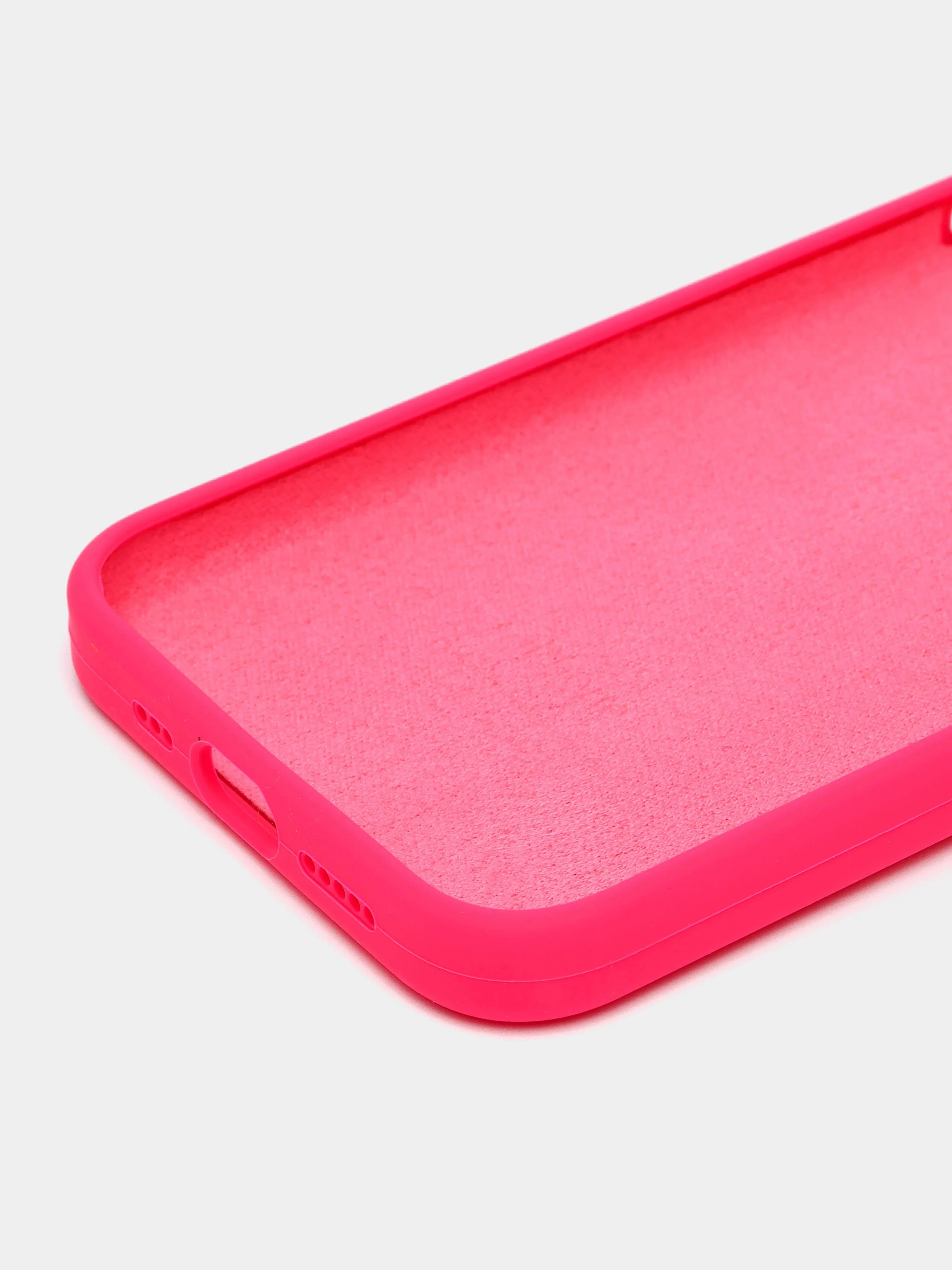 Фуксия чехол Silicone Case для iPhone 13 Pro с закрытым низом