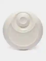 Блюдо фарфоровое с соусником White Label, d=25 см, цвет белый