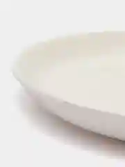 Блюдо фарфоровое с соусником White Label, d=25 см, цвет белый