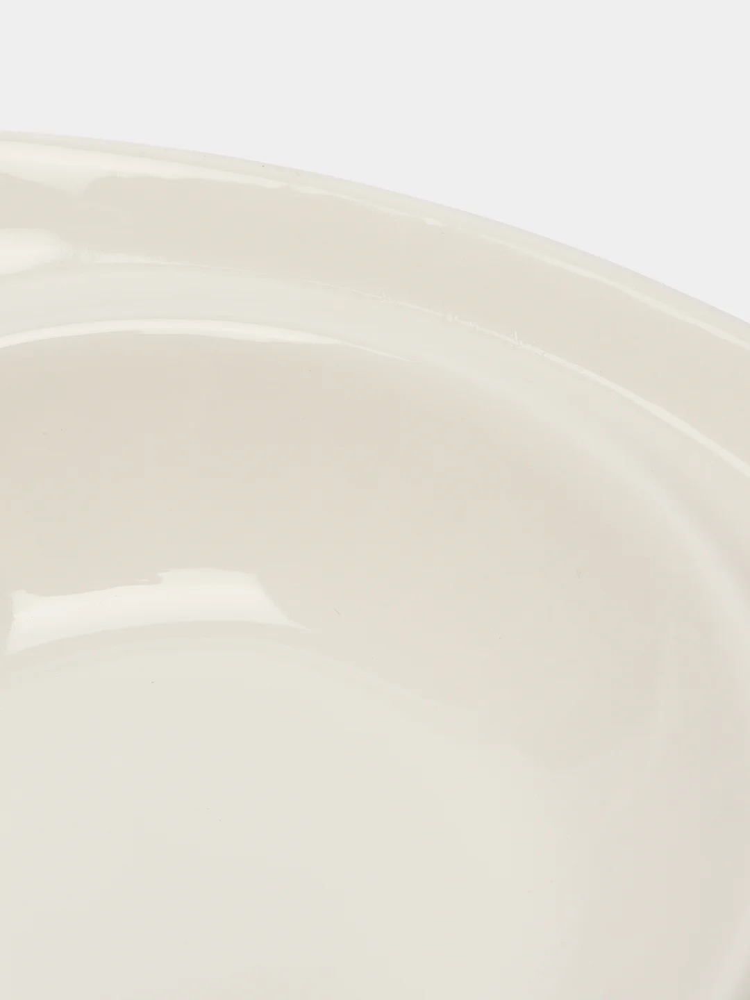 Блюдо фарфоровое с соусником White Label, d=25 см, цвет белый