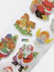 Желтый наклейки новогодние объемные