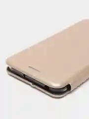 Золотой чехол-книжка для Huawei Honor 8A (Хуавей Хонор 8 А), 8A Prime, Y6 2019, Y6s, , из экокожи