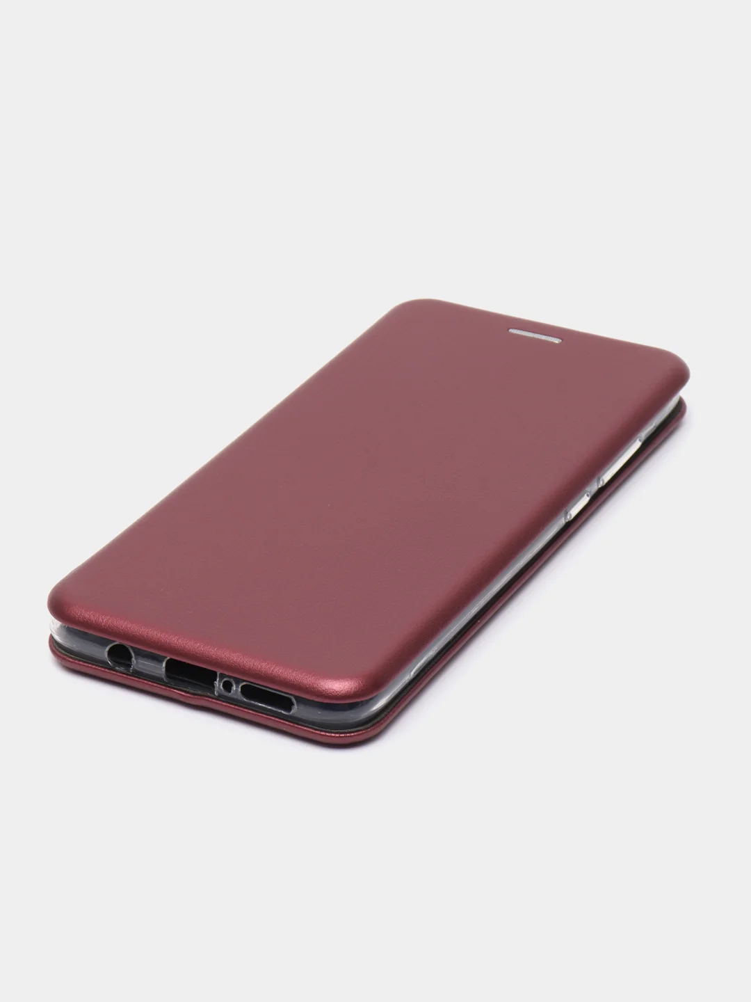 Бордовый чехол-книжка для Xiaomi Redmi Note 8 Pro из экокожи (Редми Ноте 8 Про)