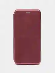 Бордовый чехол-книжка для Xiaomi Redmi Note 8 Pro из экокожи (Редми Ноте 8 Про)